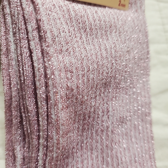 12 Pairs (6 packs of 2 pair) of New Pink Glitter Socks Women's Size 5-9 - Picture 2 of 2